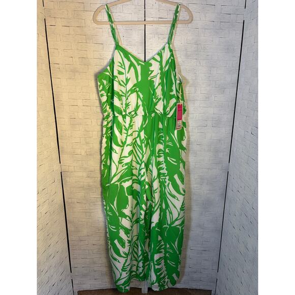 Lilly Pulitzer target womens Boom Boom jumpsuit tropical pockets plus size  - Picture 1 of 16